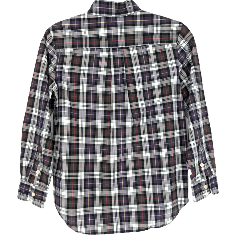 Ralph Lauren Kids‎ Boys Purple Plaid Button Down Shirt Size M 10-12 Long Sleeve
